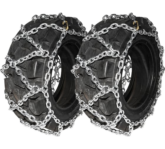 Изображение товара Цепь противоскольжения для вилочного погрузчика SOBELL 250-15(6мм) Сота усиленная скоба (к-т 2 шт) 250-15(6mm)-S