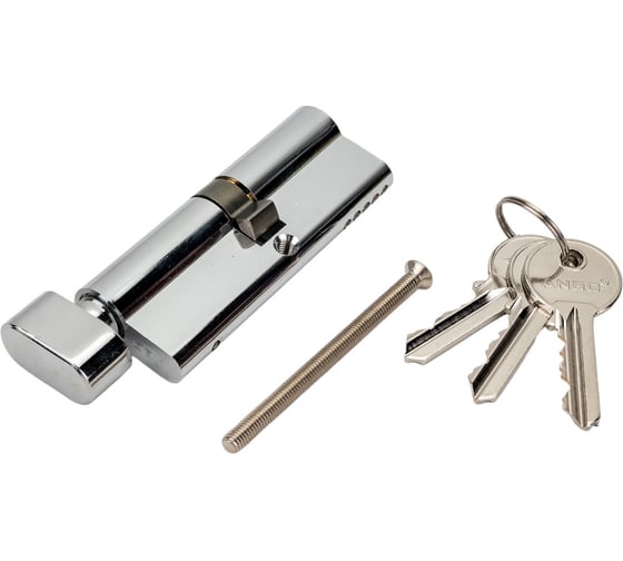 Изображение товара Цилиндр замка ANBO 2200Т ключ/барашек, английский, 3 ключа, никель 4045 l3602 ANBO2200Т4045