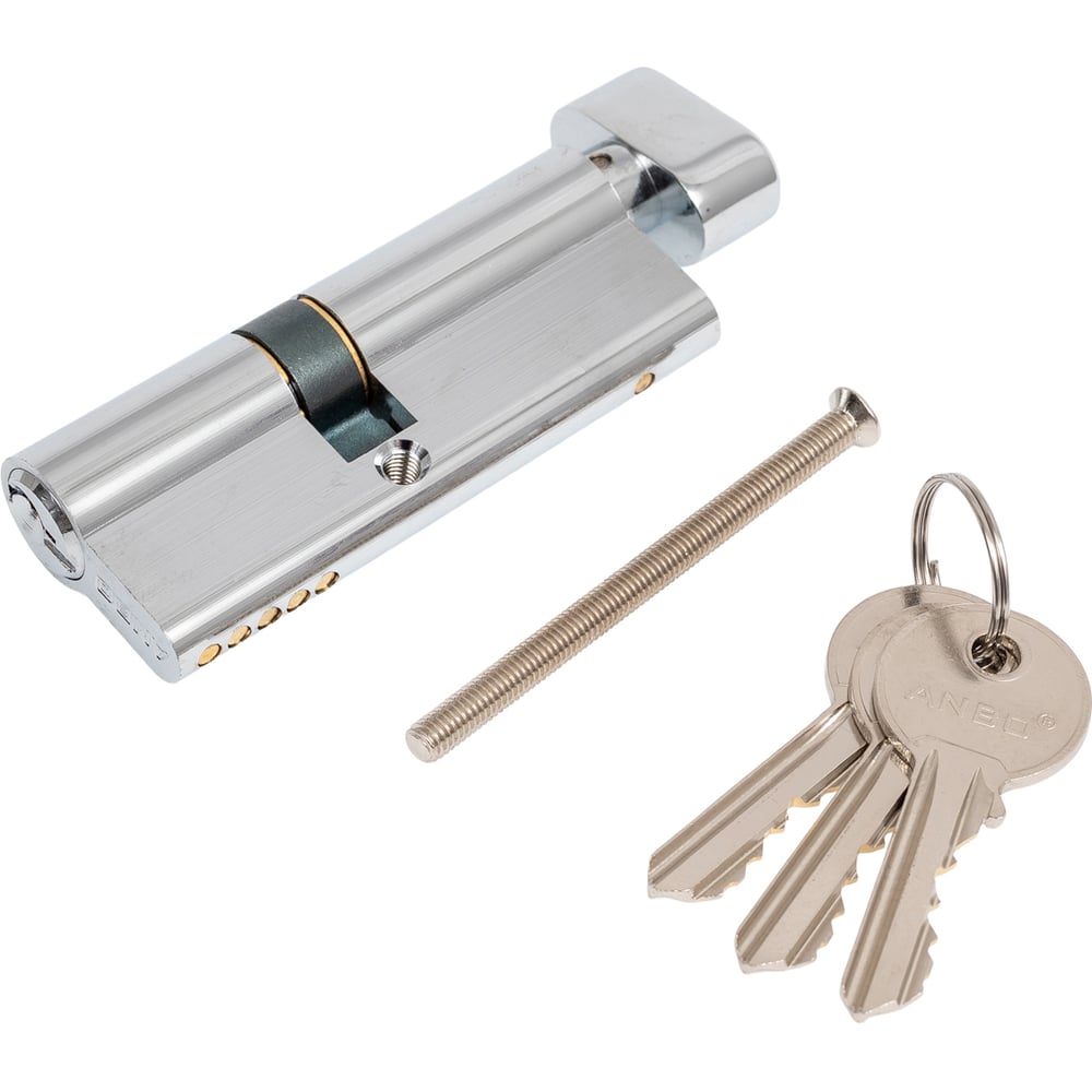 Изображение товара Цилиндр замка ANBO 2200Т 3 ключа никель двухсторонний надежный замок