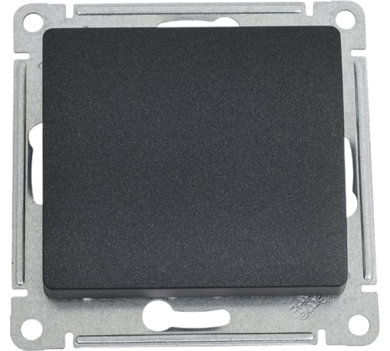 Изображение товара Нажимная кнопка Systeme Electric Glossa Антрацит сх.1, 10AX SE GSL000715