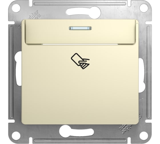 Изображение товара 1-клавишный выключатель Systeme Electric Glossa Бежевый карточный, сх.6 SE GSL000269