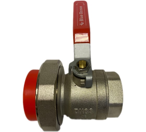 Изображение товара Шаровой кран Blue Ocean (1 сварная головка и ВР, никелированная латунь) "Fire Secure", противопожарный полипропилен - 63x2" (8шт/кор) Fire-S-B1 Fire-S-B1 PPRF/BVF(R)-63