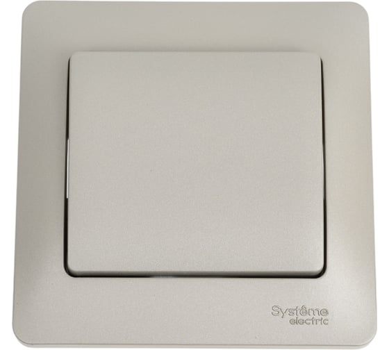 Изображение товара 1-клавишный выключатель Systeme Electric Glossa Платина сх.1, 10AX в сборе SE GSL001212