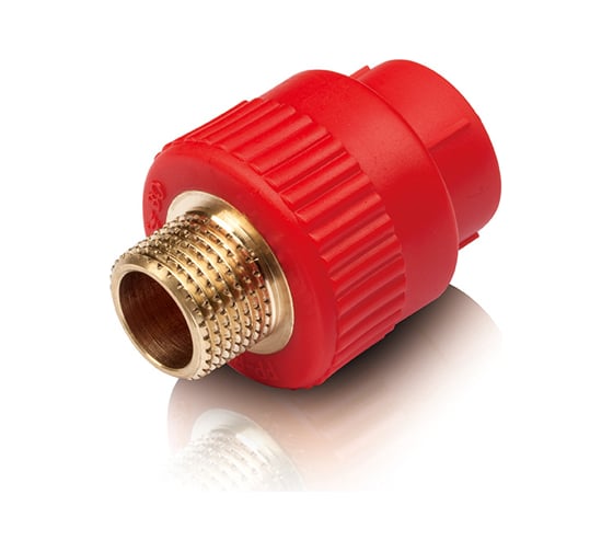 Изображение товара Резьбовая муфта Blue Ocean "Fire Secure" (нар) - 20x1/2", противопожарный полипропилен Fire-S-B1 PPRF/EA(R)-20х1/2"