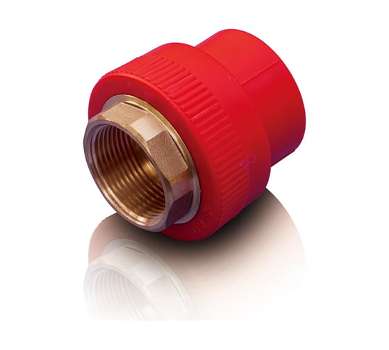 Изображение товара Резьбовая муфта Blue Ocean "Fire Secure" (вн) - 90x3" под ключ, противопожарный полипропилен Fire-S-B1 PPRF/HTIA(R)-90х3"