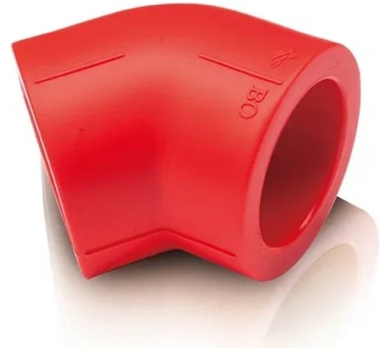 Изображение товара Полипропиленовый противопожарный угол Blue Ocean 45 - 75, красный Fire - S - B1 PPRF/45E(R) - 75