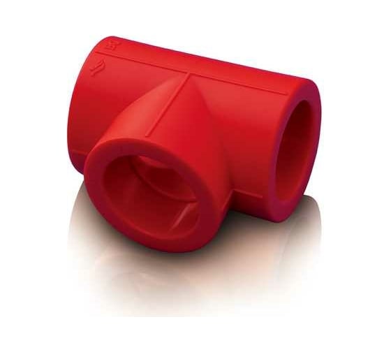 Изображение товара Прямой тройник Blue Ocean"Fire Secure" - 50мм, противопожарный полипропилен Fire-S-B1 PPRF/ET(R)-50