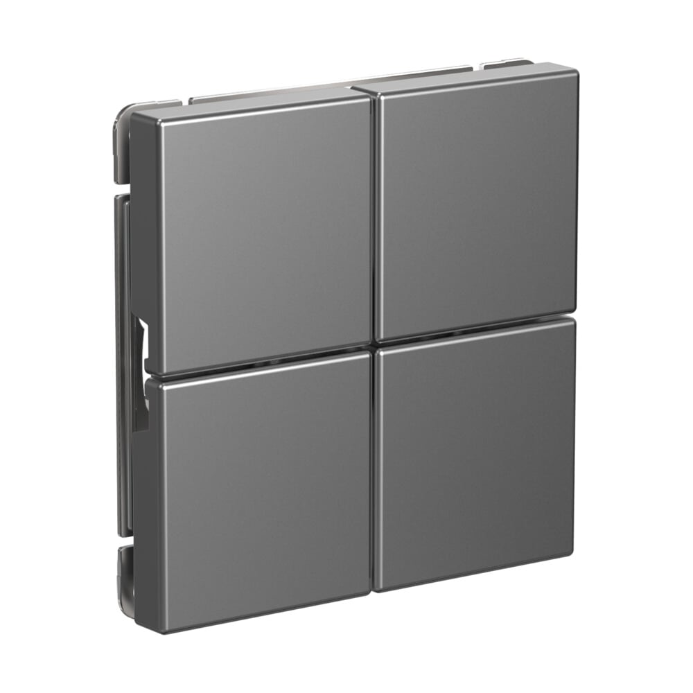 Изображение товара 4-клавишный выключатель сценарный Systeme Electric ArtGallery, сх. 1, механизм, Сталь GAL000974