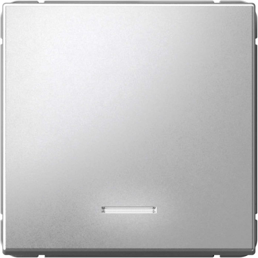 Изображение товара Выключатель Systeme Electric 1-клавишный с подсветкой ArtGallery 10 А алюминий