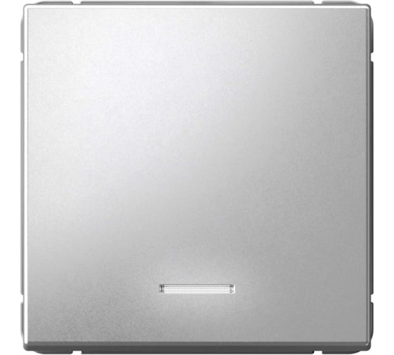 Изображение товара Выключатель Systeme Electric 1-клавишный кнопочный с подсветкой ArtGallery, 10 А, механизм, Алюминий GAL000316