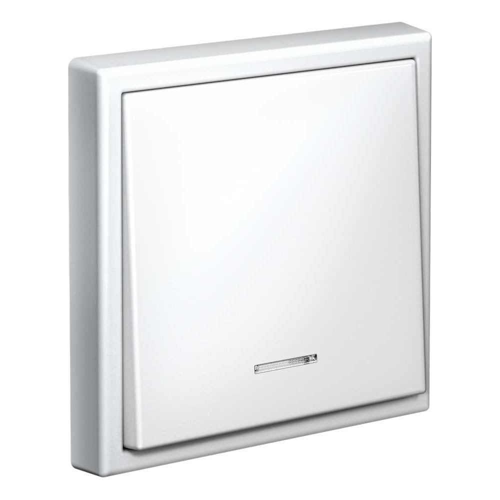 Изображение товара Одноклавишный выключатель с подсветкой 10 А белый Lotos Systeme Electric GAL001316