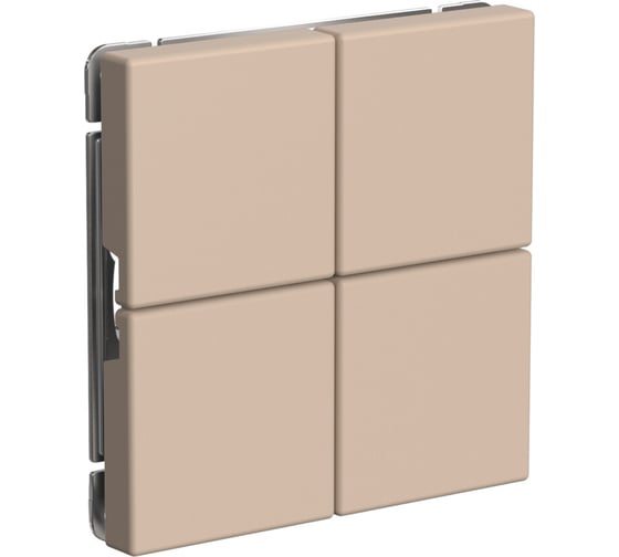 Изображение товара Выключатель 4-клавишный сценарный Systeme Electric ArtGallery, схема 1, 10 А, механизм, песочный GAL001274