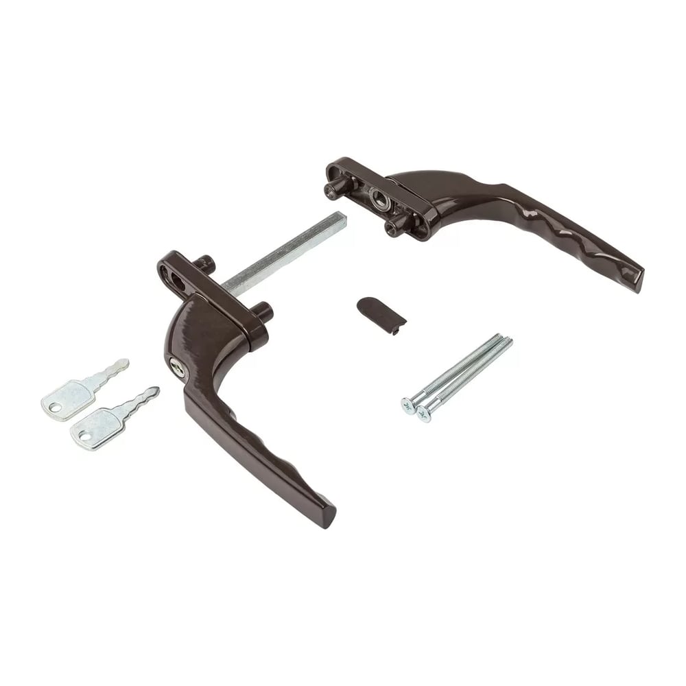 Изображение товара Гарнитур для балконной двери INTERNIKA с ключом, алюминий, 60 и 70 мм, INT0041.05MP