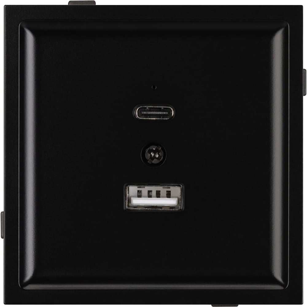 Изображение товара Механизм USB розетки Arlight SCT-TENDO-MUAC-PL-BK с двумя USB-портами