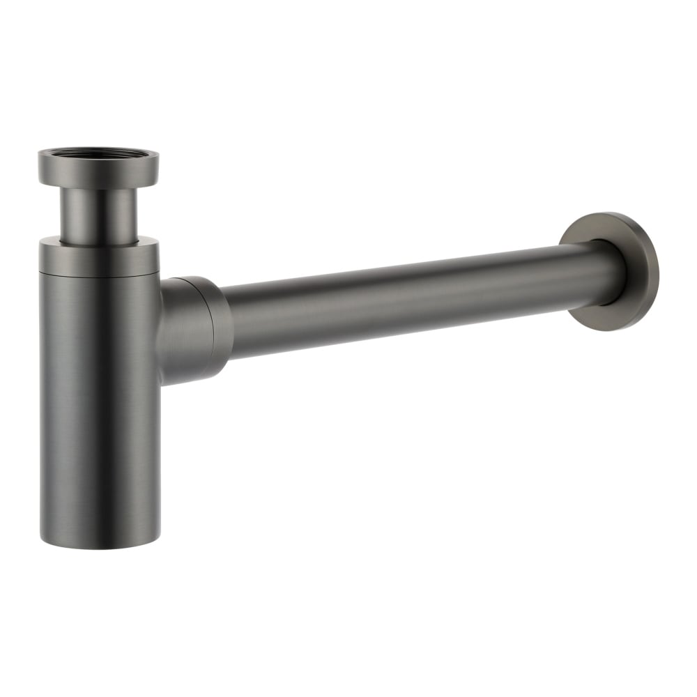 Изображение товара Латунный сифон для раковины VIEIR графит VRQ34-G, круглый, профессиональный