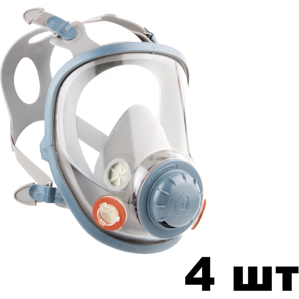 Изображение товара Защитная полнолицевую маска с химстойким покрытием 6950-box-M, 4 шт