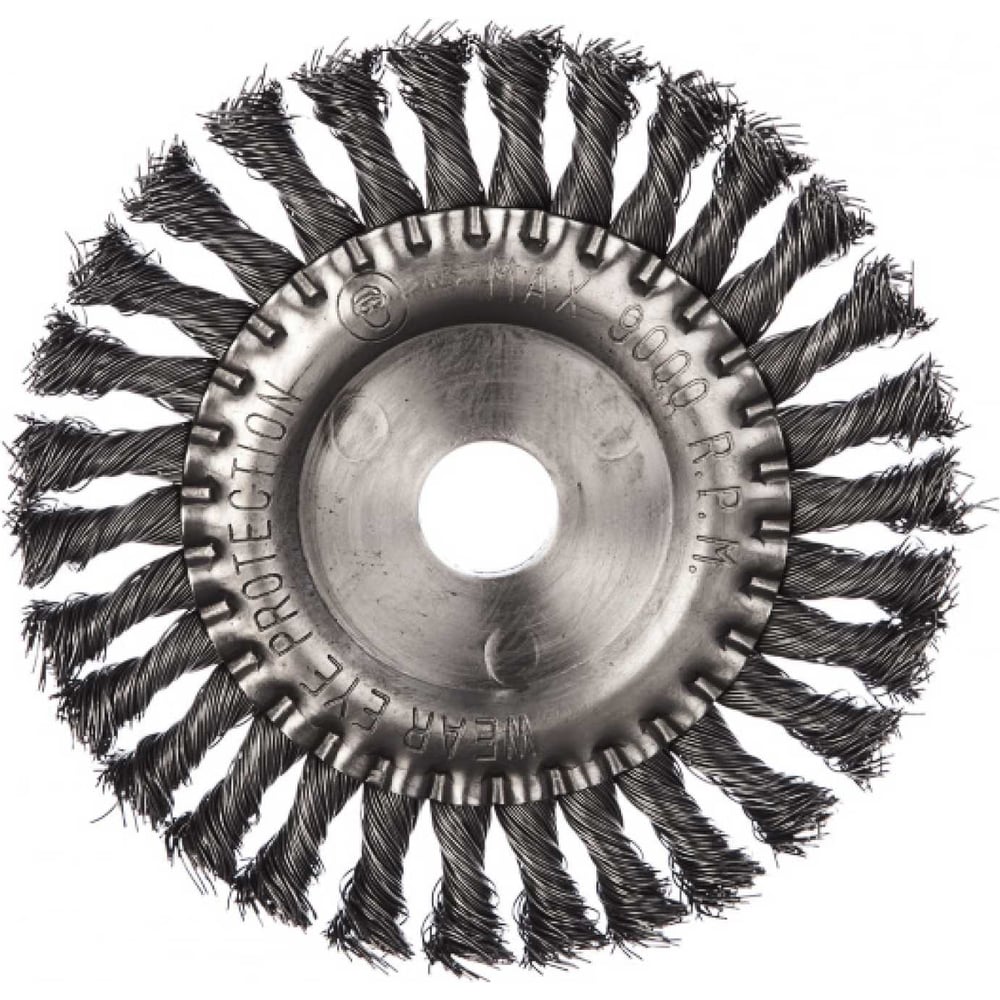 Изображение товара Щетка дисковая REHOCA 150 мм для УШМ по металлу и дереву, витая проволока