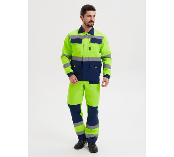 Изображение товара Костюм сигнальный РАССО Зарница куртка+ПК, желтый/синий (ткань смес.210), р.68-70/182-188 77509 (68/182)