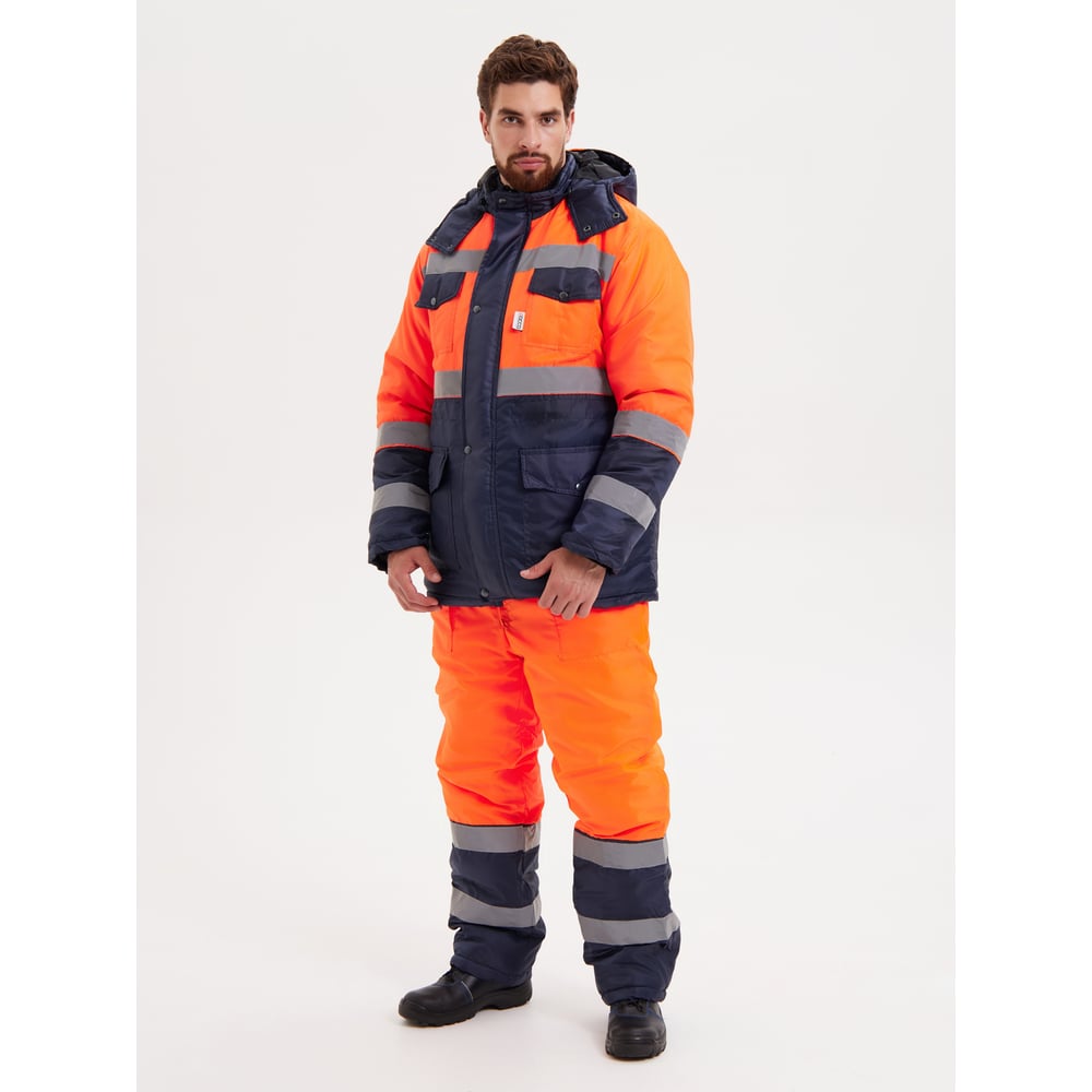 Изображение товара Костюм сигнальный утепленный Зарница мужской оранж/синий, р48-50