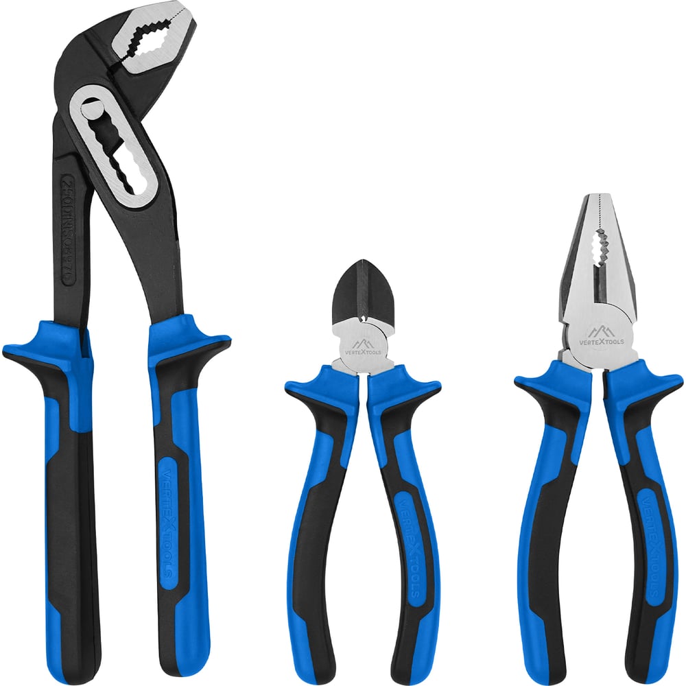 Изображение товара Набор шарнирно-губцевого инструмента vertextools 3 предмета 4204-160