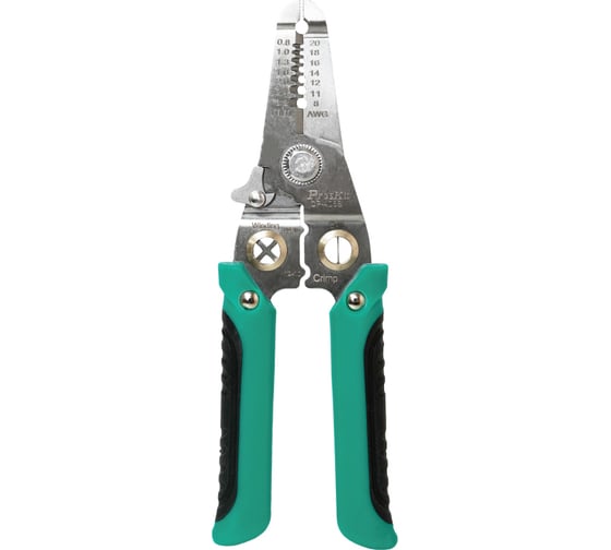 Изображение товара Клещи (6 в 1) профессиональные Pro'sKit CP-406S для зачистки,резки,обжима,намотки проводов и клемм С00040390