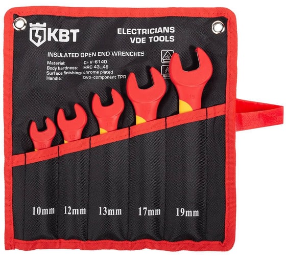 Изображение товара Набор диэлектрических однорожковых ключей КВТ НИК-Р-05 серия ПРОФИ 105669