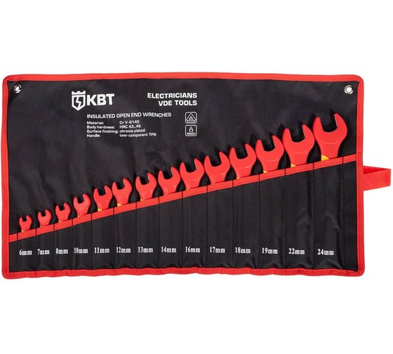 Изображение товара Набор диэлектрических однорожковых ключей КВТ НИК-Р-14 серия ПРОФИ 105735