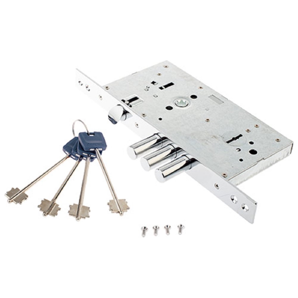 Изображение товара Врезной сувальдный замок AVERS T-52/S8-CR для металлических дверей уличный