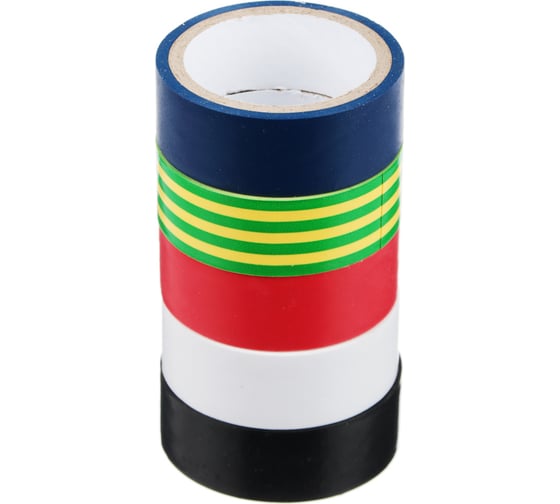 Изображение товара Набор изолент ЕРМАК d-48 мм х 0,13 x 18 мм х 4 м, 5 цветов, 5 шт. 469-070