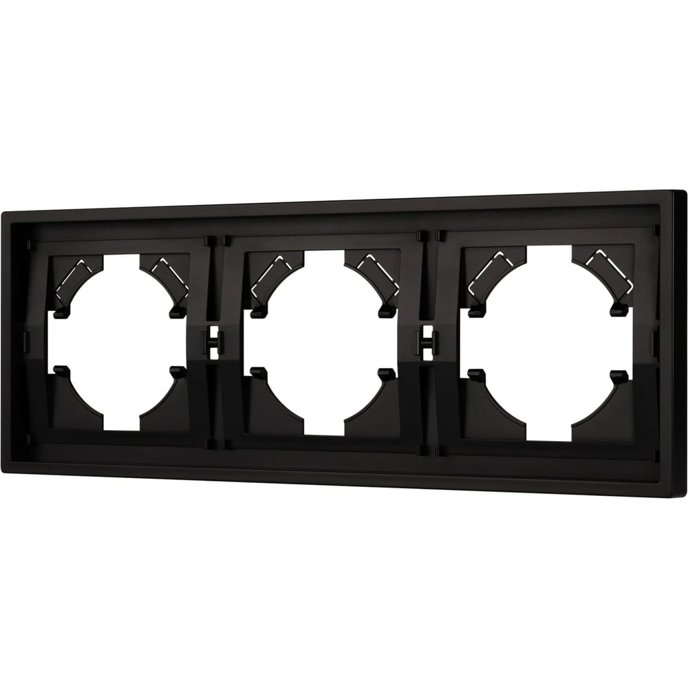 Изображение товара Рамка Arlight пластиковая FRM-TENDO-PL-3-BK черная, модульная, IP20
