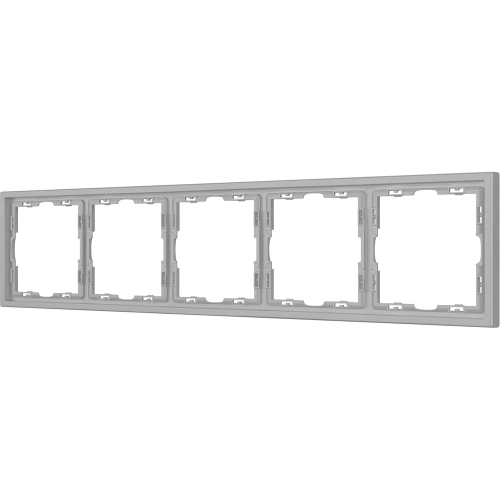 Изображение товара Рамка пластиковая Arlight NOBE для кабель-каналов, 5 постов, никель, IP20