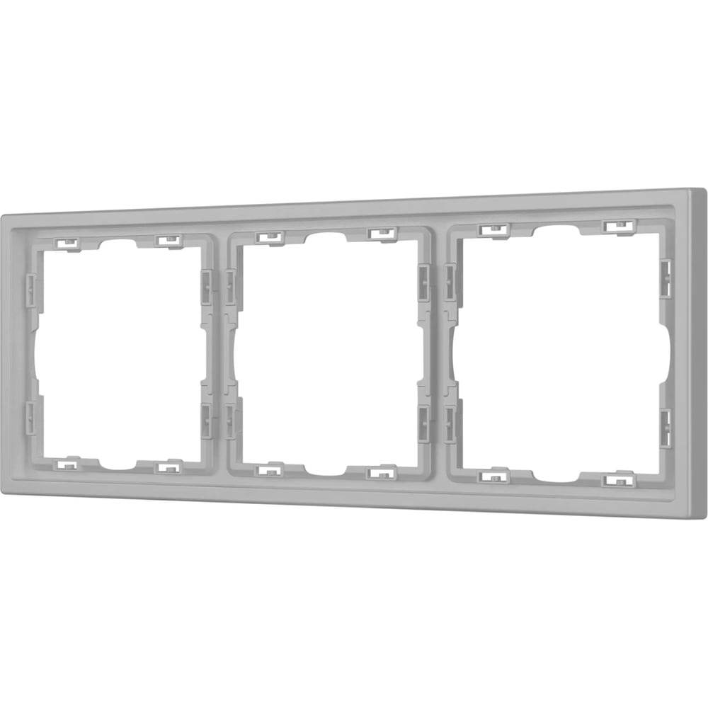 Изображение товара Рамка пластиковая Arlight NOBE для кабельных соединений 3 поста никель серый