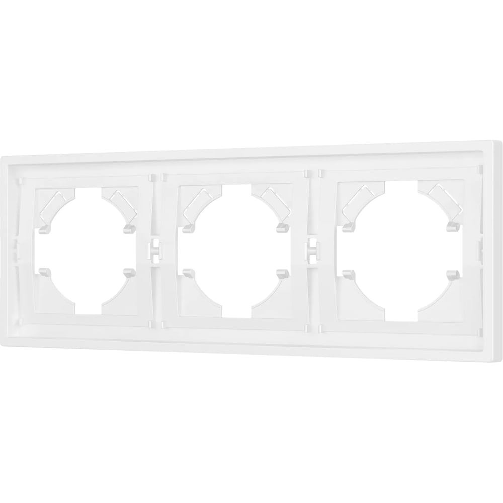 Изображение товара Пластиковая рамка Arlight TENDO 3 поста белая IP20 для кабельных систем