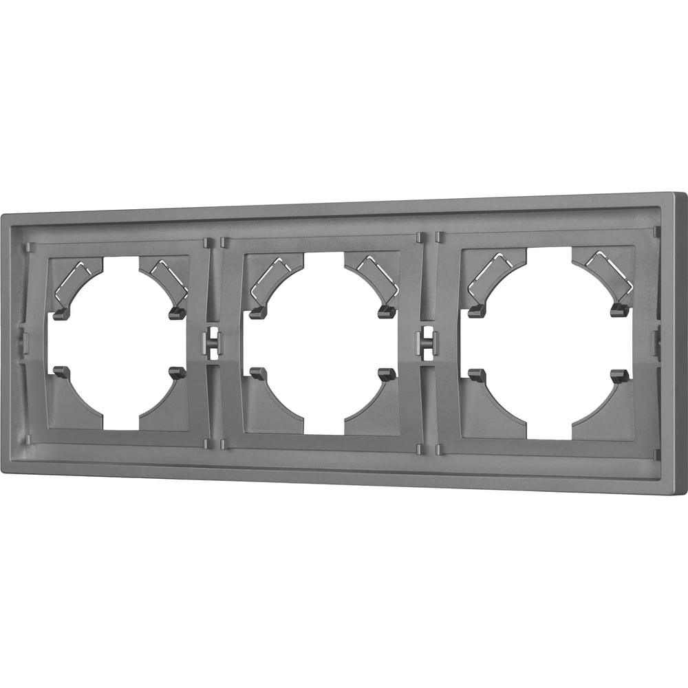 Изображение товара Рамка пластиковая Arlight TENDO 3 поста серый 221х80 мм IP20