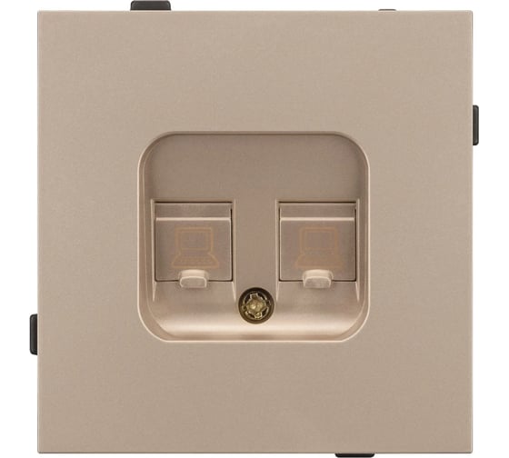 Изображение товара Механизм компьютерной розетки двойной Arlight SCT-TENDO-MPC2-PL-GD 1шт 054103