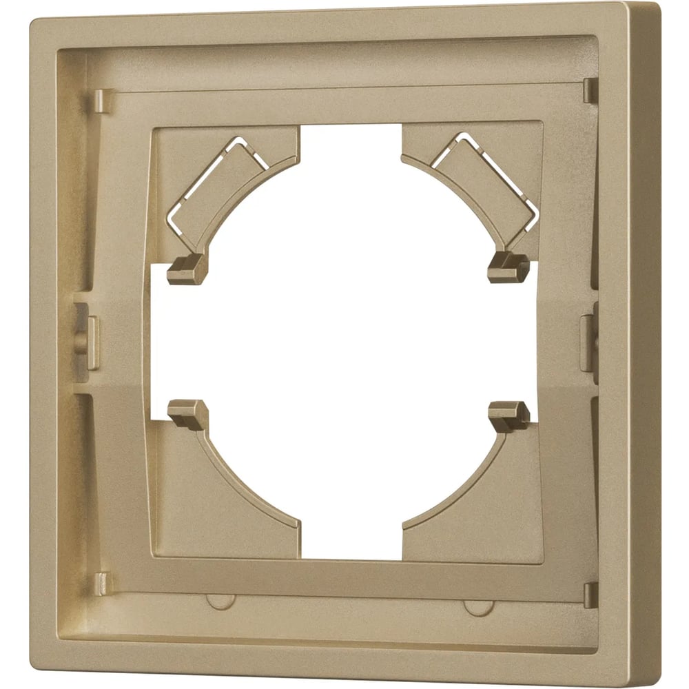 Изображение товара Пластиковая рамка Arlight FRM-TENDO-SFPL-1-GD для электрических устройств 80x80 мм золото