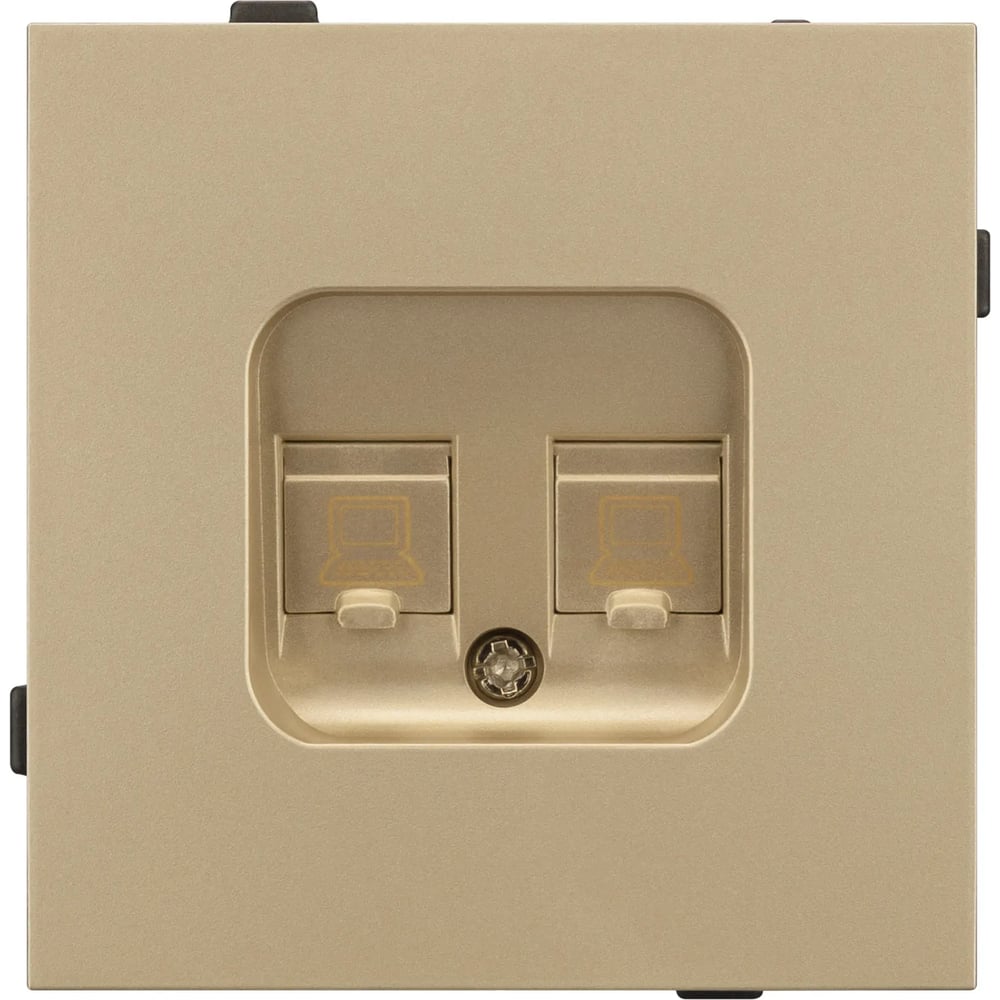 Изображение товара Механизм компьютерной розетки двойной Arlight SCT-TENDO-MPC2-SFPL-GD для Ethernet IP20