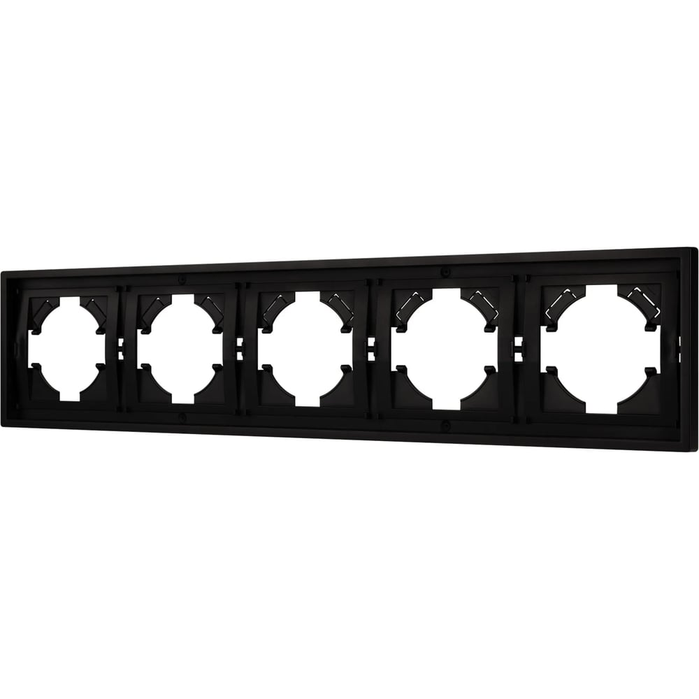 Изображение товара Рамка пластиковая Arlight TENDO 5 постов черная 364x80 мм