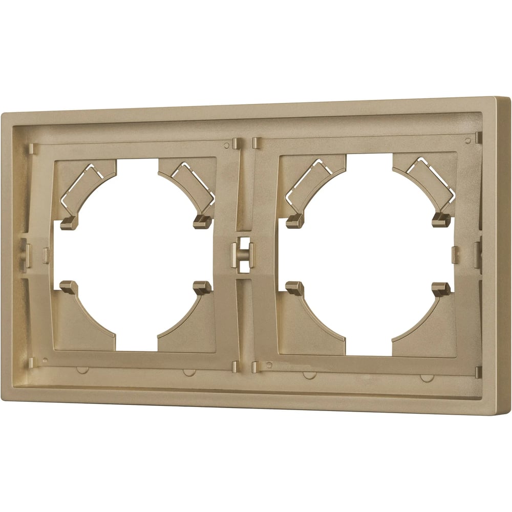 Изображение товара Пластиковая рамка Arlight серии TENDO с перегородкой, золотая, 150х80 мм