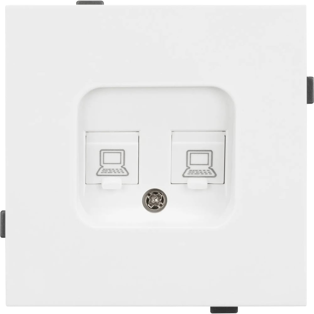 Изображение товара Механизм компьютерной розетки двойной Arlight SCT-TENDO-MPC2-PL-WH IP20