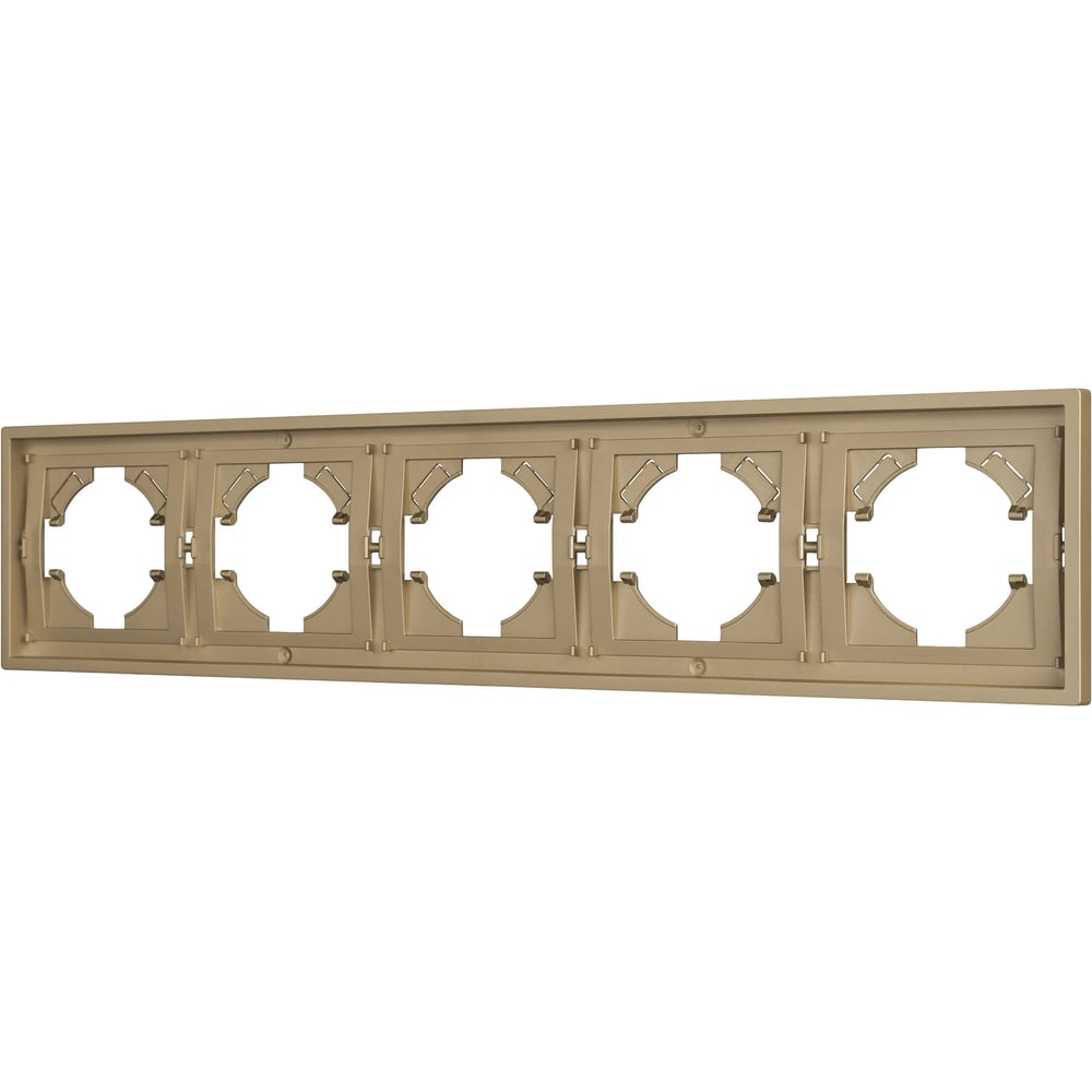 Изображение товара Пластиковая рамка Arlight FRM-TENDO-SFPL-5-GD 5-постов золотой серия TENDO