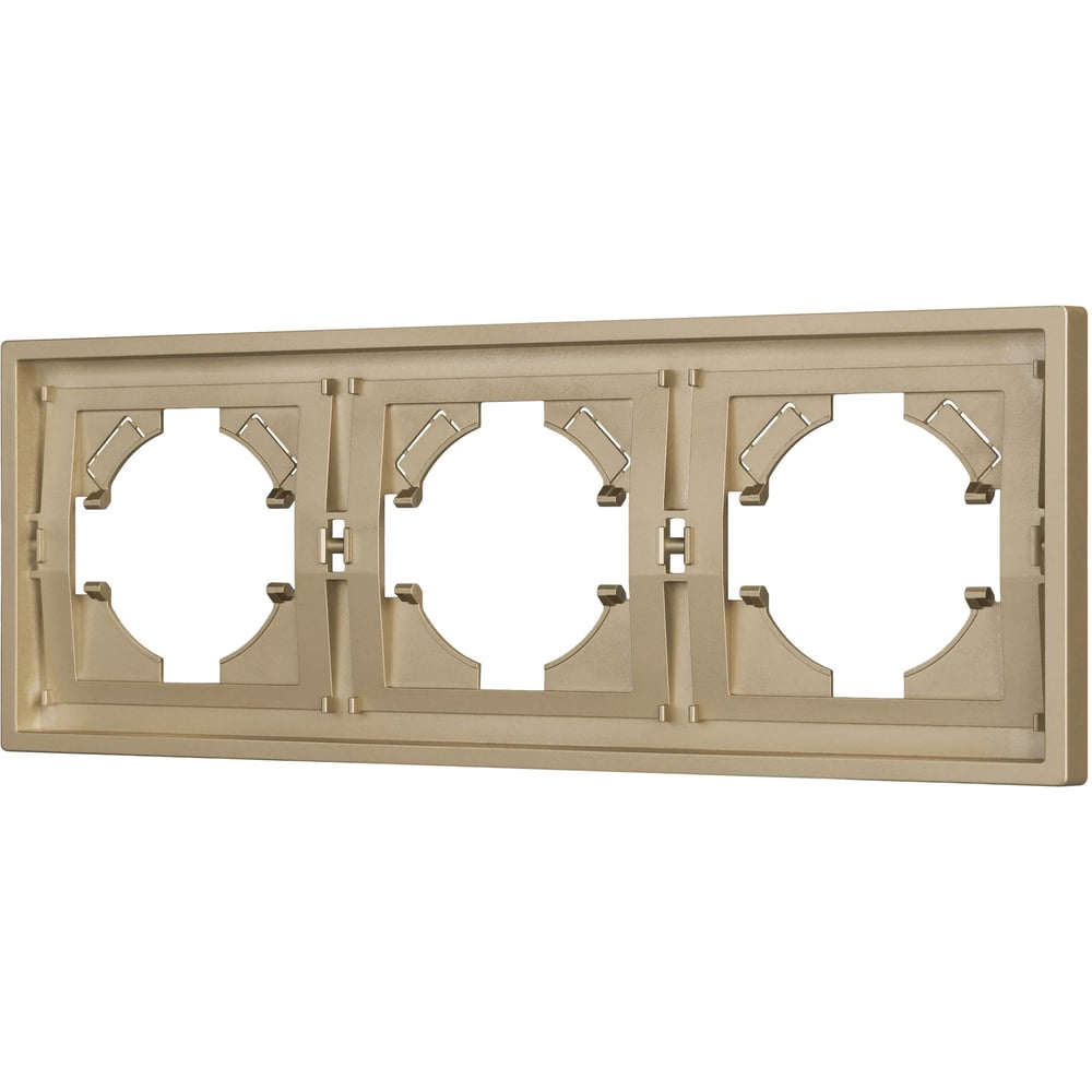 Изображение товара Пластиковая рамка Arlight TENDO для кабелей 3 поста золотая