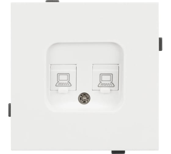 Изображение товара Механизм компьютерной розетки двойной Arlight SCT-TENDO-MPC2-SFPL-WH 1шт 054598