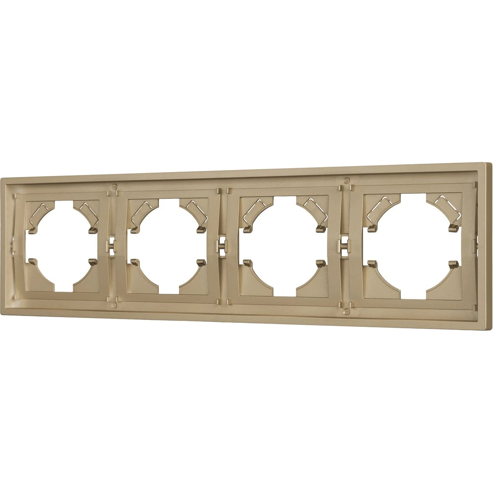 Изображение товара Пластиковая рамка Arlight TENDO 4 поста золотистая серии TENDO