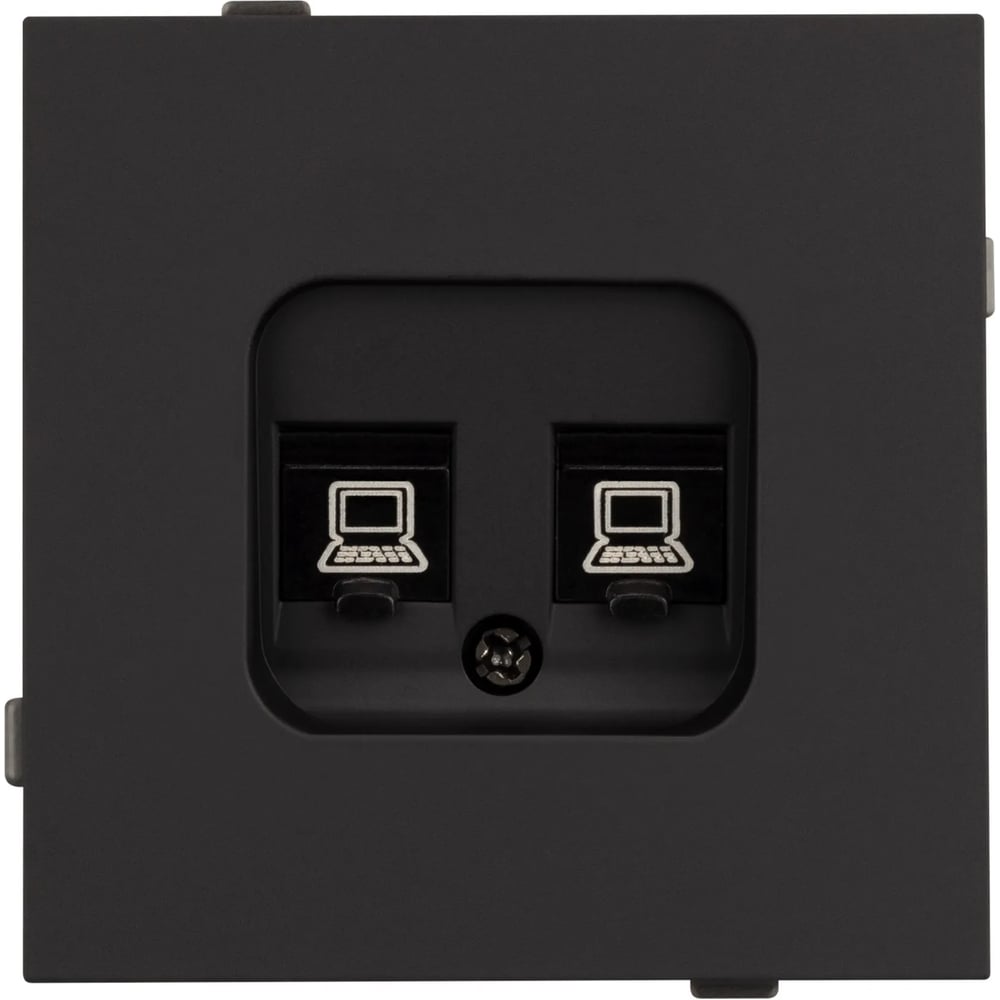 Изображение товара Механизм компьютерной розетки двойной Arlight SCT-TENDO-MPC2-SFPL-BK для сети