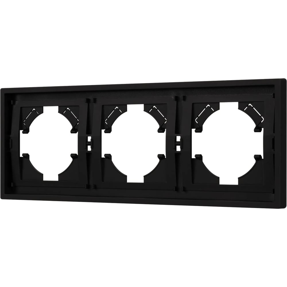 Изображение товара Пластиковая рамка Arlight TENDO для кабельных систем 3 поста черный