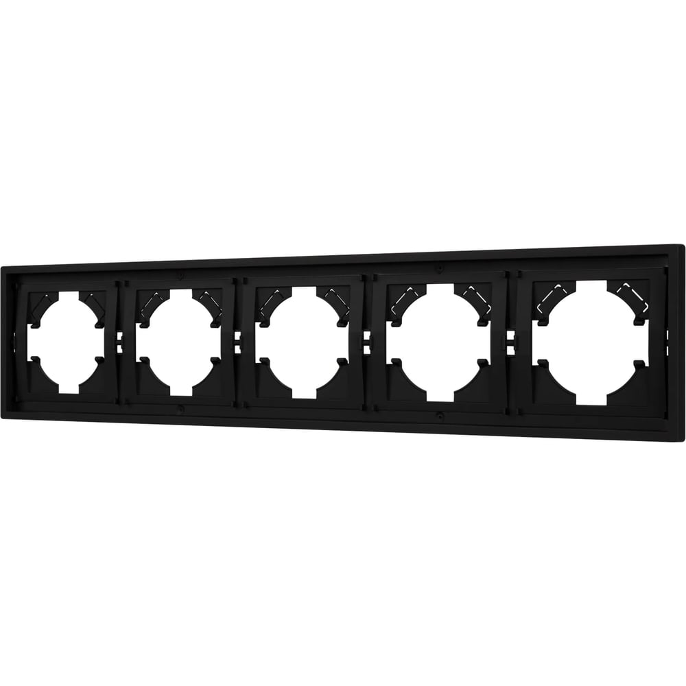 Изображение товара Пластиковая рамка Arlight TENDO для монтажных коробок 5 постов черная