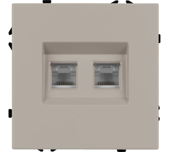 Изображение товара Механизм сдвоенной компьютерной розетки Arlight SCT-NOBE-MPC2-SFPL-CA 1шт 059450