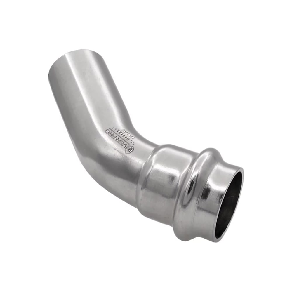 Изображение товара Уголок нержавеющий ViEiR 45° гайка/штуцер 18х18 для водоснабжения