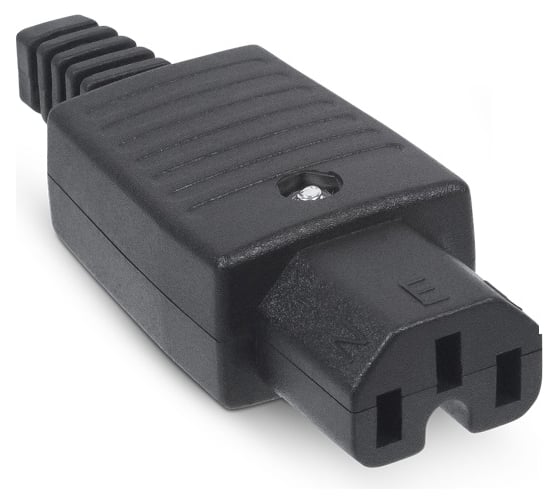 Изображение товара Разборная вилка Cabeus С13, 10А, 250 V, черная IEC-320-C13